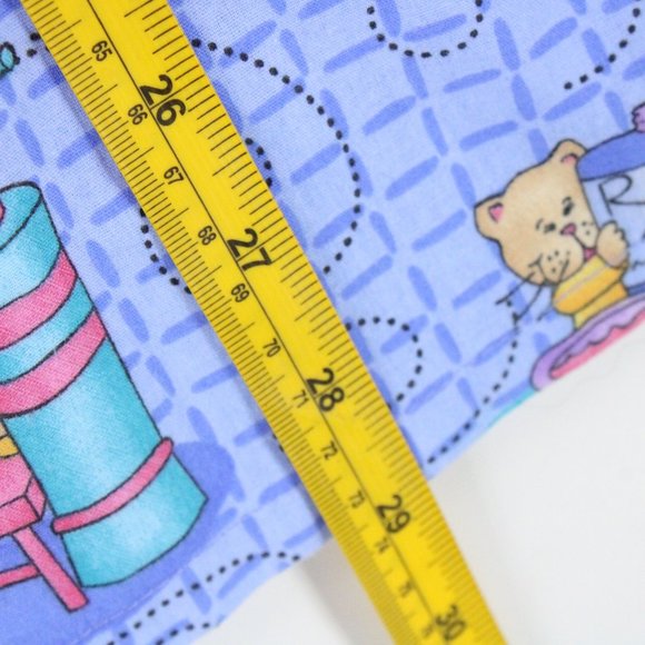 Simply Basic Scrub Top Womens Blue Cartoon All Over Print V Neck Size Small S - Picture 9 of 9